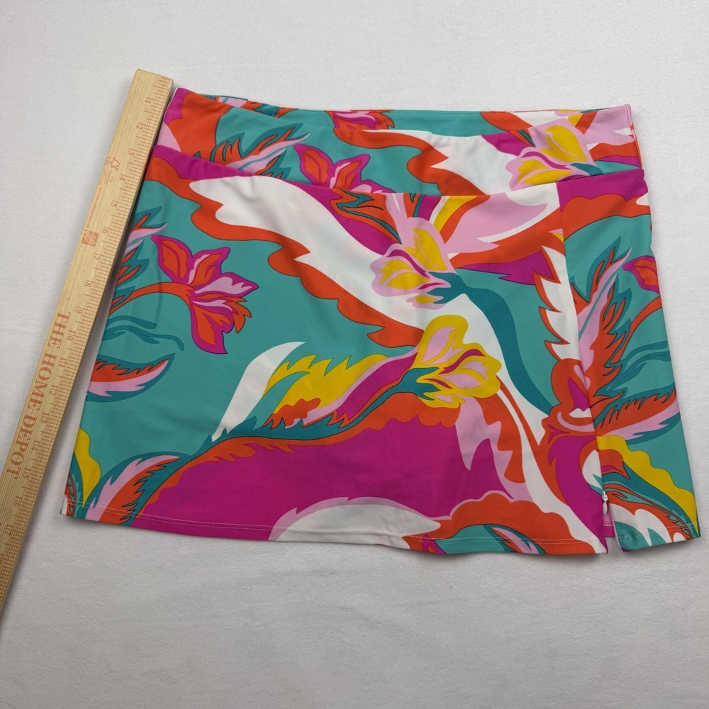 Jude Connally Skort Womens Large Multicolor Floral Golf Tennis Made USA - Picture 6 of 12